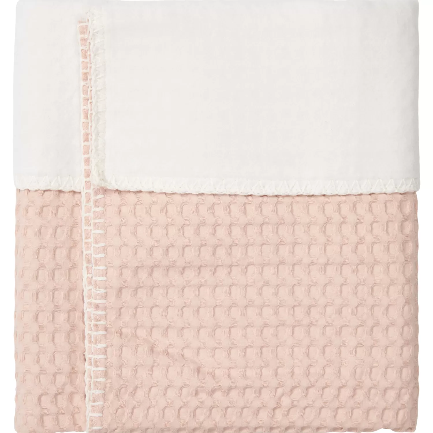 Koeka Ledikantdeken Cotton Fleece Wafel Amsterdam Rosa Salt Cheap